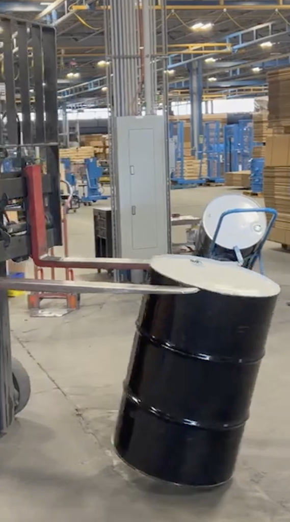 The risks of bare fork drum handling | forklift drum handling safety | morse drum