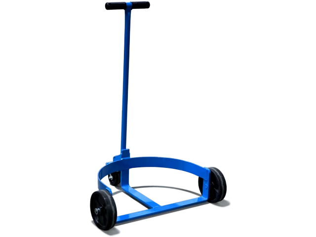 NO-Spill Drum Truck with three wheels to move an upright drum - Model 125