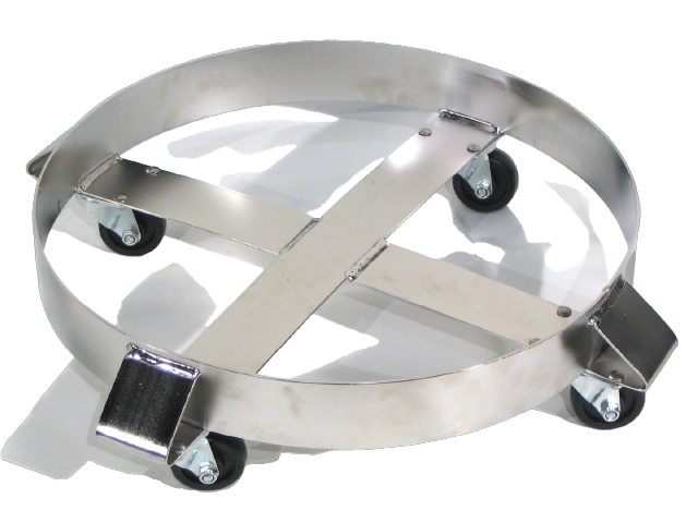 Stainless Steel Round Drum Dolly for 55-gallon (210 liter) drum - Model 14-SS