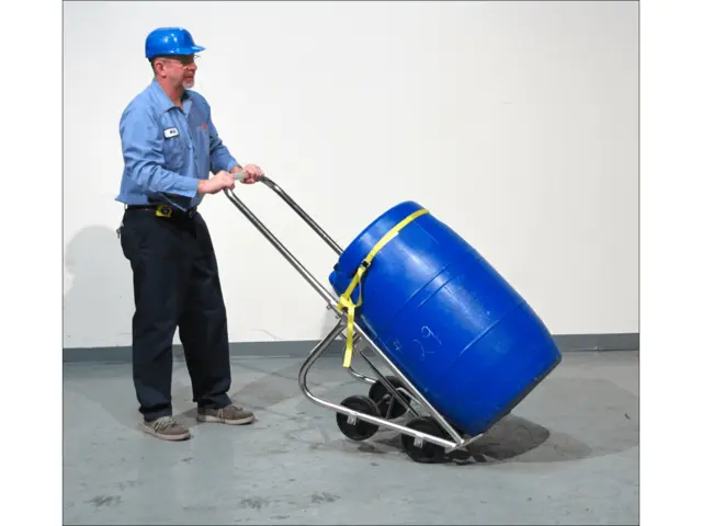 Model 160-SS shown with Clamp-On Strap (option 5058-P) to handle rimless plastic drum