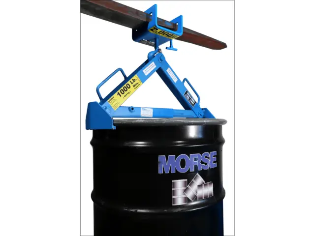 Model 284 Fork Hook shown with Model 92 Below-Hook Drum Lifter