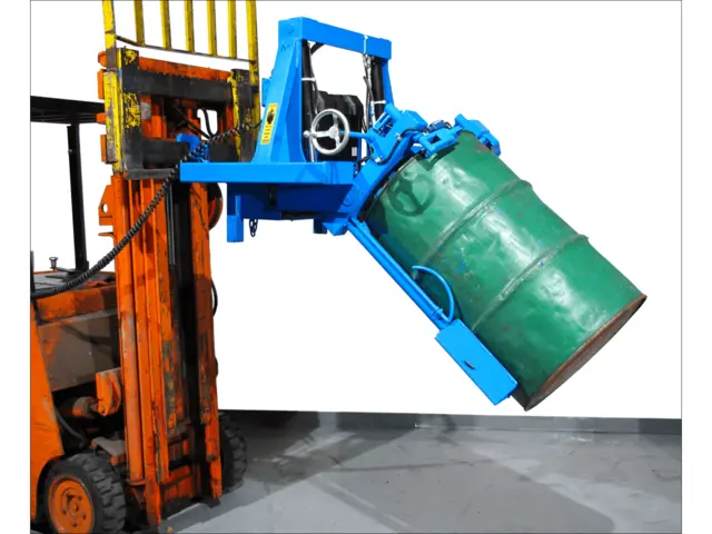 Tilt the drum to racking position