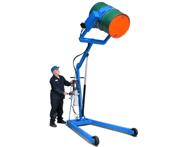 Model 400A-96-110 shown - Hydra-Lift drum carrier with Electric Power Drum Lift and Tilt Control