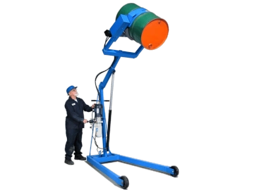 Model 400A-96-110 shown - Hydra-Lift drum carrier with Electric Power Drum Lift and Tilt Control