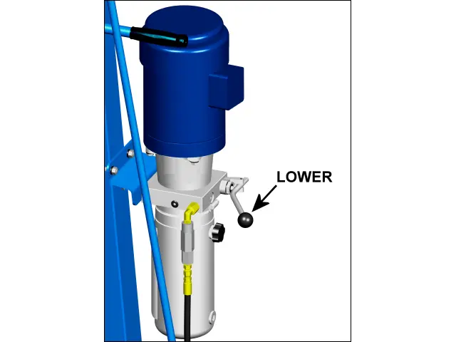 Drum Lift and Lower Controls. Electrician to install switch, cord and plug according to local codes.