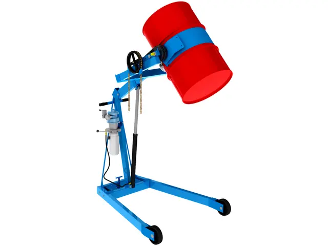 Hydra-Lift Karrier with Spark Resistant Parts, AIR Power Lift, and Manual Pull Chain Drum Tilt Control - Model 400AM-72-124