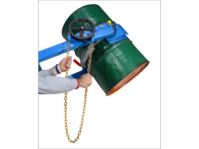 Hydra-Lift Karrier with Spark Resistant Parts has Brass Pull Chain to turn drum