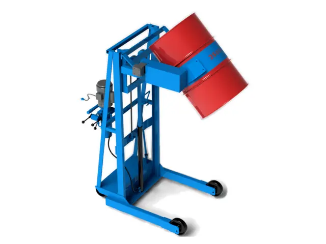 Model 510-110 Vertical-Lift Drum Pourer with Plug-In Electric Power Lift and Tilt Controls