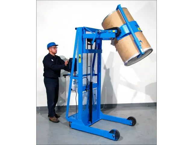 Model 510-120 shown with Bracket Assembly Kit to safely handle plastic or fiber drum