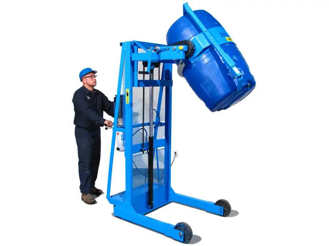 Model 510-120 shown with Bracket Assembly Kit to safely handle plastic or fiber drum