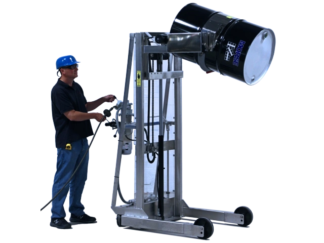 Model 510SS-114 AIR Power Lift and Tilt Stainless Steel Vertical-Lift Drum Pourer