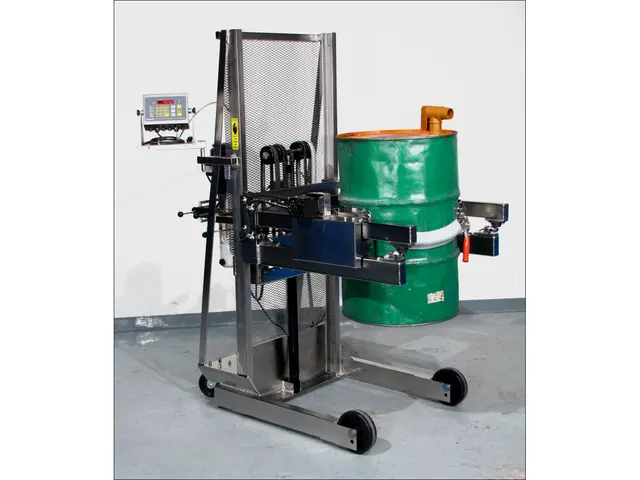 Model 515-N-110 AC Power Lift and Tilt Stainless Steel Scale-Equipped Vertical-Lift Drum Pourer