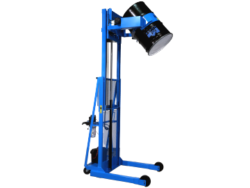 Vertical-Lift Drum Pourer to dispense drum up to 106" (269 cm) high. . Drum Handling Equipment from Morse Manufacturing - The Specialist in Drum Handling Since 1923.