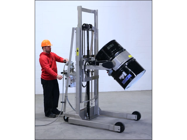 Model 520SS-114 Stainless Steel Vertical Lift Drum Pourer