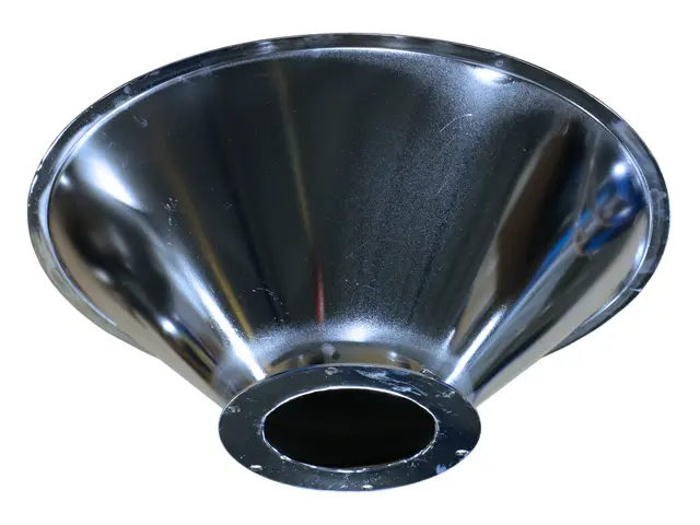 45 Degree Bead Blast Stainless Steel Drum Cone with Valve Flange
