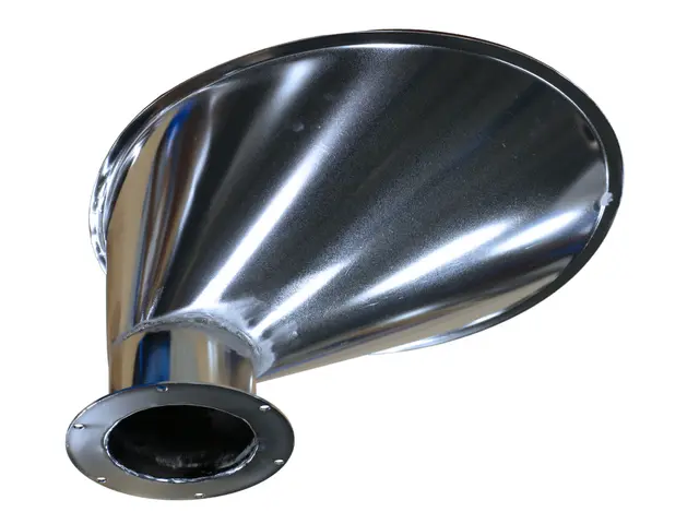 Asymmetric Bead Blast Stainless Steel Drum Cone with Valve Flange