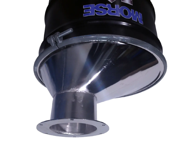 Asymmetric Bead Blast Stainless Steel Drum Cone with Valve Flange