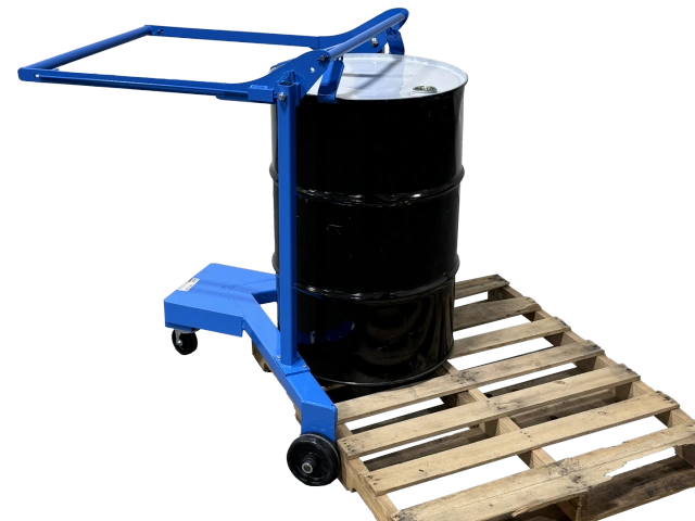 Move drum onto and off pallet up to 6" (15 cm) tall