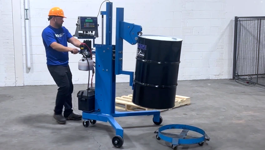 825H-N-125 Scale-Equipped Drum Palletizer video image