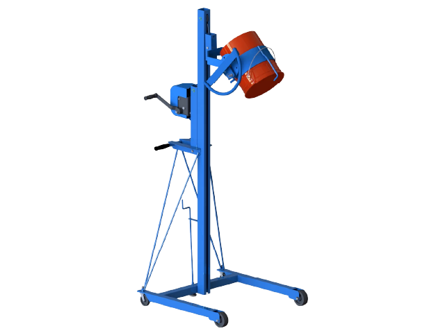 Model 83 PailPRO Pail Handler to pour a 5-gallon (19 liter) pail up to 5 feet (1.5 m) high. Drum Handling Equipment from Morse Manufacturing - The Specialist in Drum Handling Since 1923.