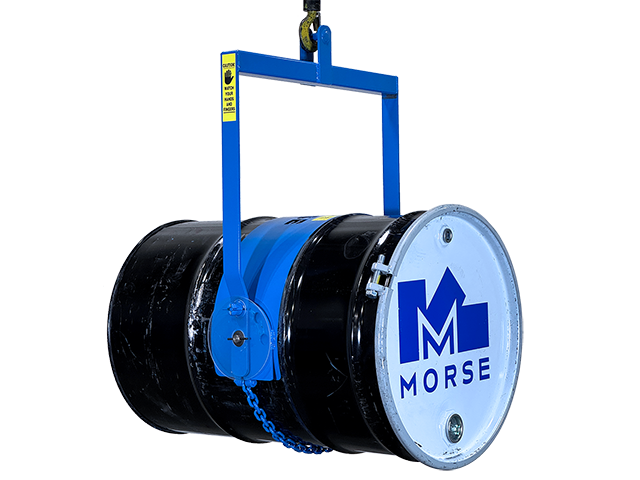Lock drum in horizontal position for pouring
