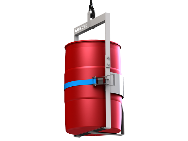 Model 86-SS Stainless Steel Below-Hook Drum Lifter with under-drum support